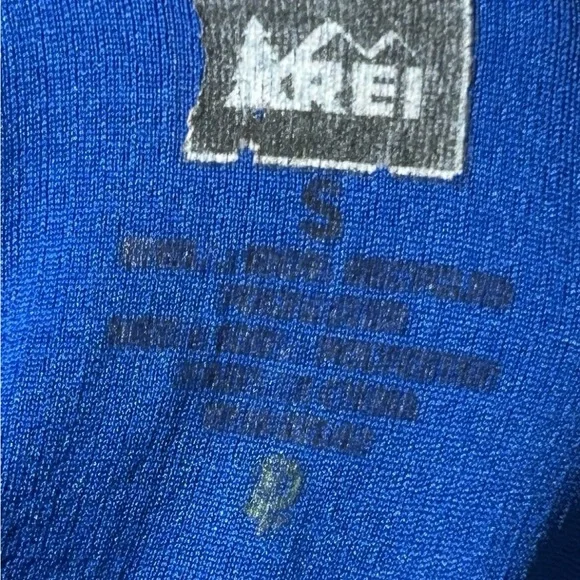 REI Mens Small Performance Base Layer Shirt Blue Gray Long Sleeve Athletic Top - Picture 10 of 13